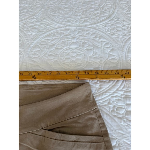 Terra & Sky Women 2X Petite Brownstone Pull On Capri Pants TS18833 Tan Crop - Picture 4 of 8